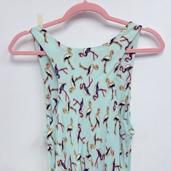 PIAMITA FLAMINGO PRINT MIFI DRESS SZ L - Picture 6 of 7